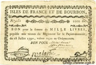 Isles de France & Bourbon 1.000 Livres, 1790 image