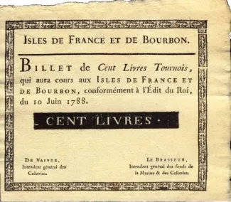 Isles de France & Bourbon 100 Livres, 1788 image