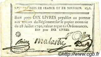 Isles de France & Bourbon 10 Livres, 1796 image