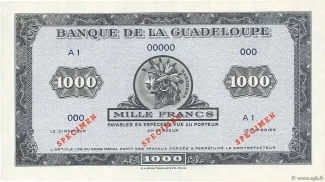 Guadeloupe 1.000 Francs, 1942 image