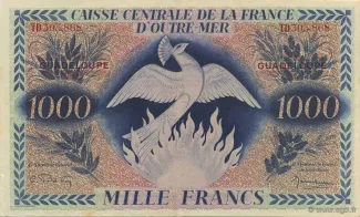 Guadeloupe 1.000 Francs, 1944 image
