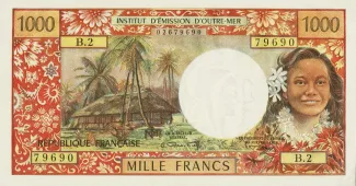 New Caledonia 1.000 Francs, 1971-1983 obverse