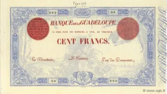 Guadeloupe 100 Francs, 1925 image