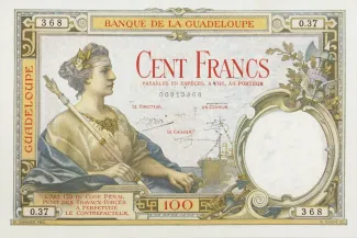 Guadeloupe 100 Francs, 1934 image