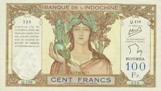 New Caledonia 100 Francs, 1963 image