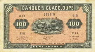 Guadeloupe 100 Francs, 1942 image
