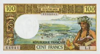 New Caledonia 100 Francs, 1971-1977 obverse