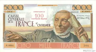 Saint-Pierre and Miquelon 100 Nouveaux, 1961 obverse