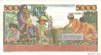 Saint-Pierre and Miquelon 100 Nouveaux, 1961 reverse