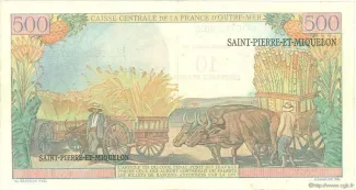Saint-Pierre and Miquelon 10 Nouveaux, 1964 reverse