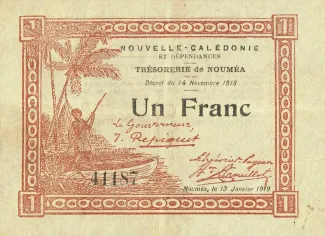 New Caledonia 1 Franc, 1919 image