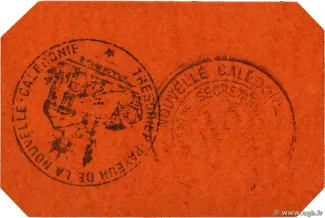 New Caledonia 1 Francs, 1920-1923 P-26 reverse