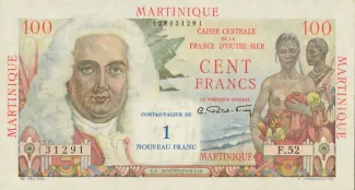 Martinique 1 New, 1960-1963 obverse