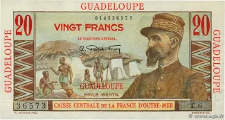 Guadeloupe 20 Francs, 1947 image