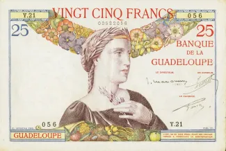 Guadeloupe 25 Francs, 1934 image