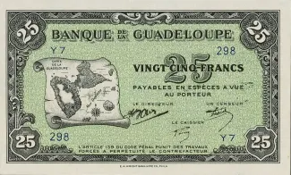 Guadeloupe 25 Francs, 1942 image