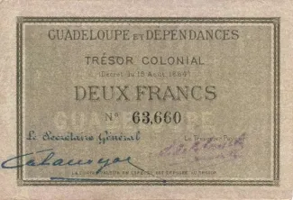 Guadeloupe 2 Francs, 1884 image
