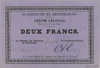 Guadeloupe 2 Francs, 1884 image