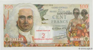 Saint-Pierre and Miquelon 2 Noveaux, 1961-1964 obverse
