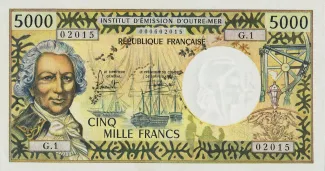 New Caledonia 5.000 Francs, 1971-1984 obverse