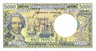 French Pacific Territories 5.000 Francs, 2013 image