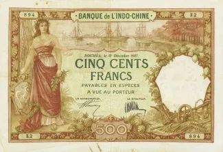 New Caledonia 500 Francs, 1938 image