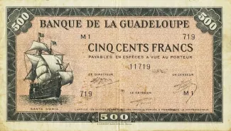 Guadeloupe 500 Francs, 1942 image