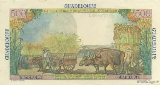 Guadeloupe 500 Francs, 1947-1949 reverse