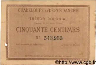 Guadeloupe 50 Centimes, 1884 image