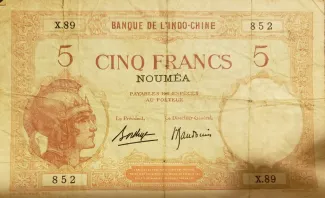 New Caledonia 5 Francs, 1926 image