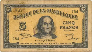 Guadeloupe 5 Francs, 1942 image