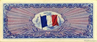 France 1,000 Francs, 1944 P-120 reverse
