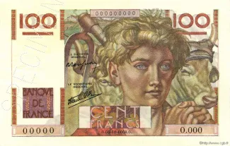 France 100 Francs, 1954 image