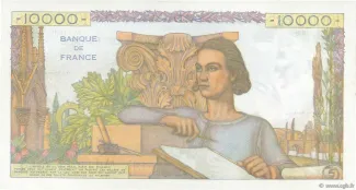 France 10.000 Francs - Génie Français, 1945-1956 reverse