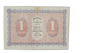 France 1 Francs, 1915 P-62 reverse