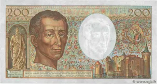 France 200 Francs, 1986-1992 reverse