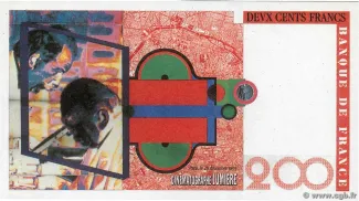 France 200 Francs, 1990 reverse