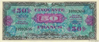 France 50 Francs, 1944 P-117 obverse