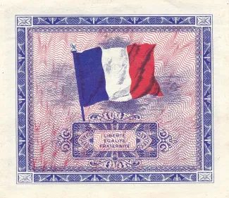 France 5 Francs, 1944 P-115 reverse