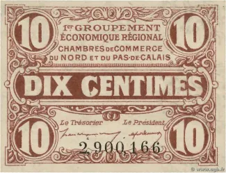 French notgeld 10 Centimes, 1918 image