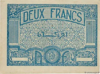 French West Africa 2 Francs, 1944 reverse