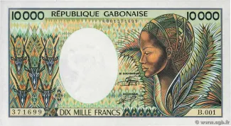 Gabon 10.000 Francs, 1984-1991 obverse