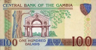 Gambia 100 Dalasis, 2006-2018 reverse