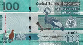 Gambia 100 Dalasis, 2019-2023 obverse