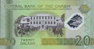 Gambia 20 Dalasis, 2014 P-30 reverse