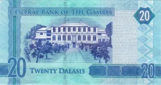 Gambia 20 Dalasis, 2015 reverse