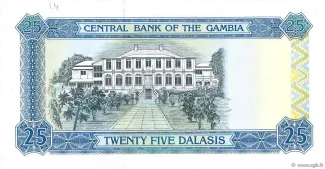 Gambia 25 Dalasis, 1991-1995 reverse