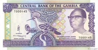 Gambia 50 Dalasis, 1989-1995 obverse