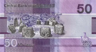 Gambia 50 Dalasis, 2019-2023 reverse