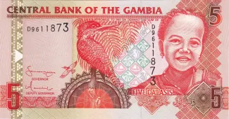 Gambia 5 Dalasis, 2006-2013 obverse